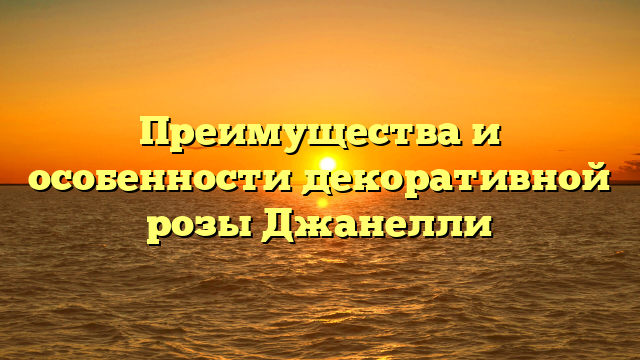 Преимущества и особенности декоративной розы Джанелли